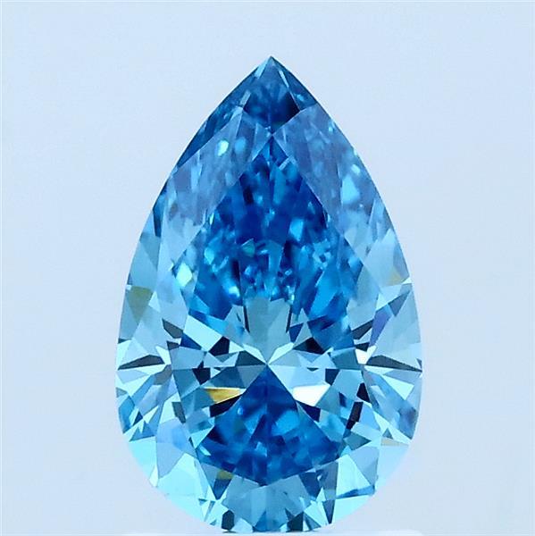 1ct Pear FANCY VIVID BLUE VVS2 Lab Created Diamond