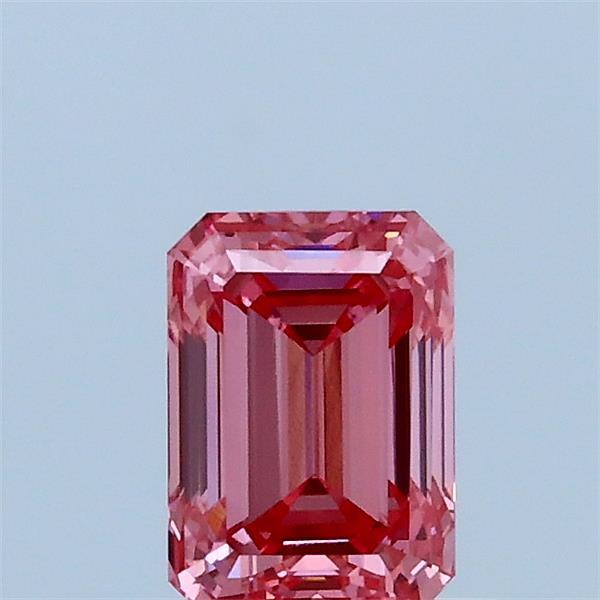 0.72ct Emerald FANCY VIVID PINK VVS2 Lab Created Diamond
