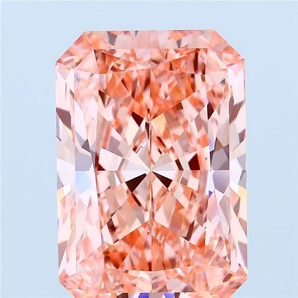 4ct Radiant FANCY VIVID PINK VS1 Lab Created Diamond
