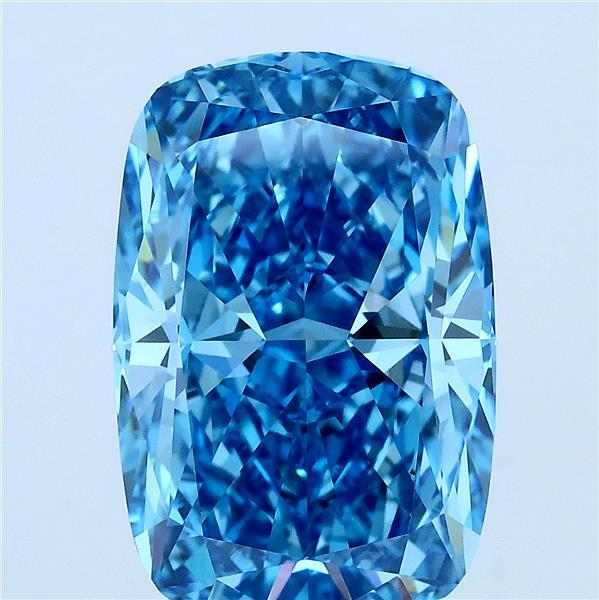 6.3ct Cushion FANCY VIVID BLUE VVS2 Lab Created Diamond