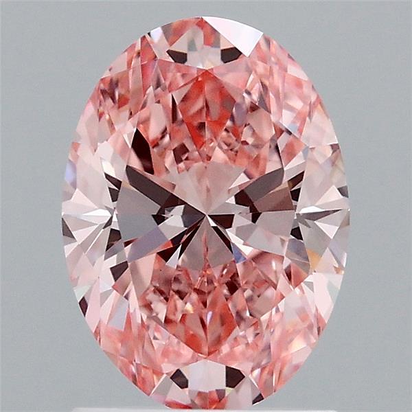 1.5ct Oval FANCY VIVID PINK VVS2 Lab Created Diamond
