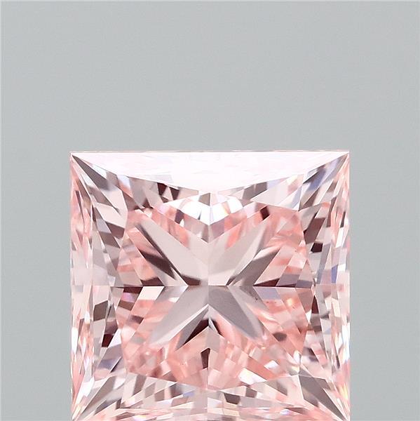 2.16ct Princess FANCY INTENSE PINK VS1 Lab Created Diamond