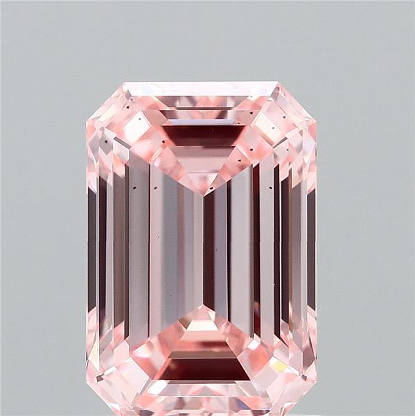 2.07ct Emerald FANCY INTENSE PINK VS2 Lab Created Diamond
