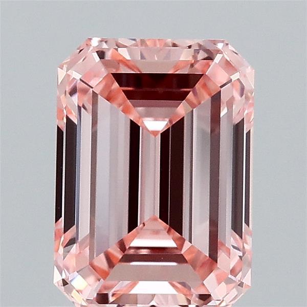 1.45ct Emerald FANCY INTENSE PINK VVS2 Lab Created Diamond
