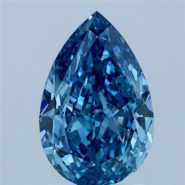 2.03ct Pear FANCY VIVID BLUE VS1 Lab Created Diamond