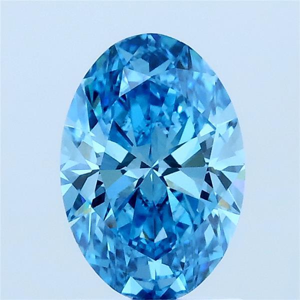 1.06ct Oval FANCY VIVID BLUE VVS2 Lab Created Diamond