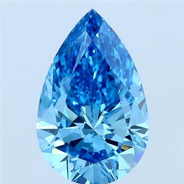 2ct Pear FANCY VIVID BLUE VS2 Lab Created Diamond