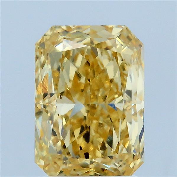 2.09ct Radiant FANCY INTENSE YELLOW VVS2 Lab Created Diamond