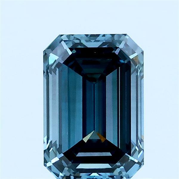 1.03ct Emerald FANCY VIVID GREENISH BLUE VVS2 Lab Created Diamond