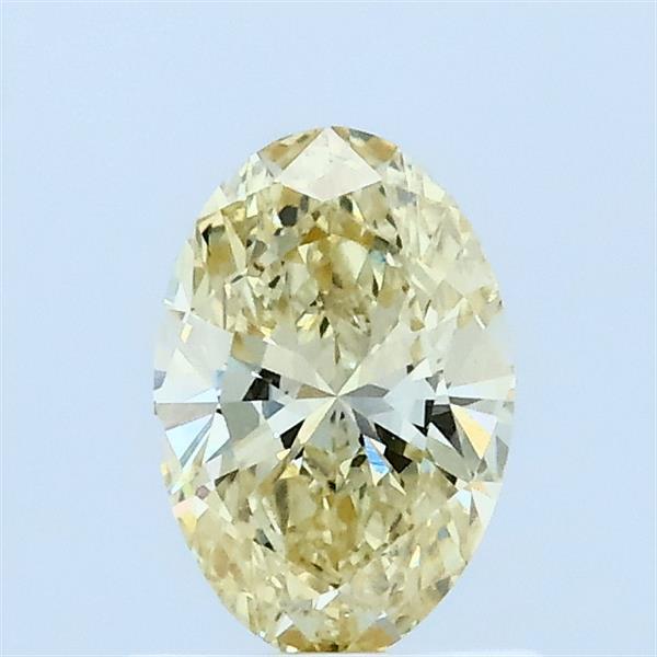 0.59ct Oval FANCY YELLOW VS1 Lab Created Diamond