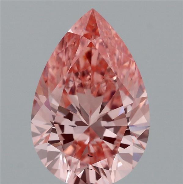 1.62ct Pear FANCY VIVID PINK VS2 Lab Created Diamond