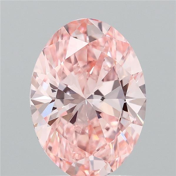 2.03ct Oval FANCY VIVID PINK VS1 Lab Created Diamond