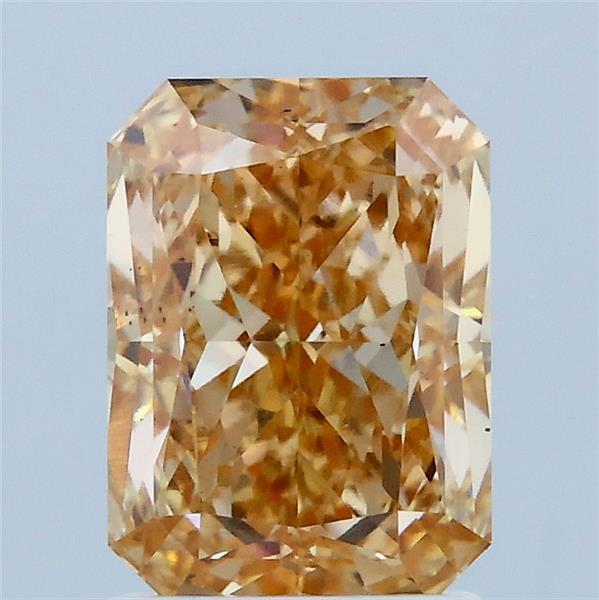 2.21ct Radiant FANCY BROWNISH YELLOW VS2 Lab Created Diamond