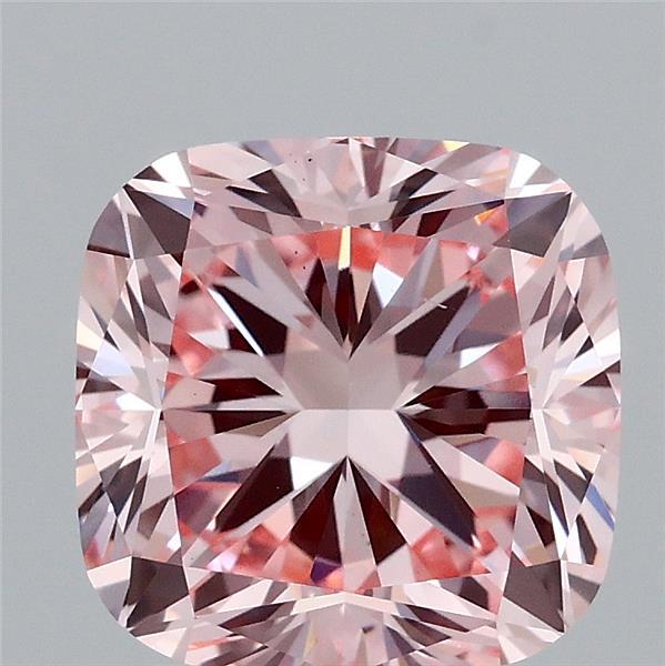 3.06ct Cushion FANCY INTENSE PINK VS2 Lab Created Diamond