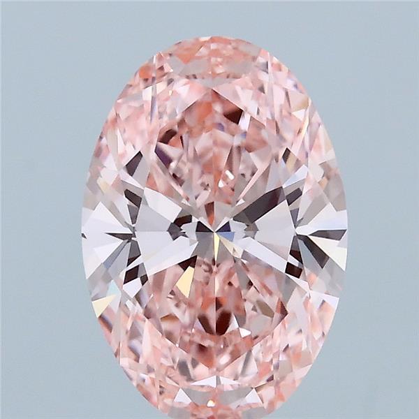 2.1ct Oval FANCY VIVID PINK VVS2 Lab Created Diamond