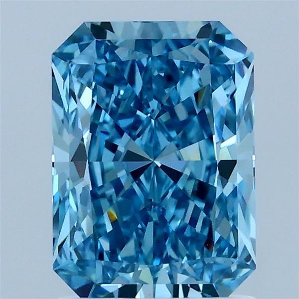 1.67ct Radiant FANCY VIVID BLUE VVS2 Lab Created Diamond