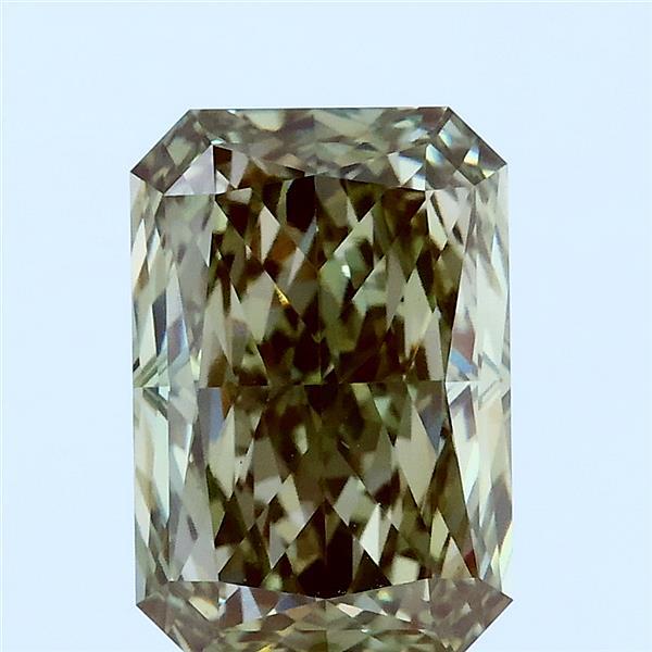 3.11ct Radiant FANCY INTENSE GREEN VS1 Lab Created Diamond