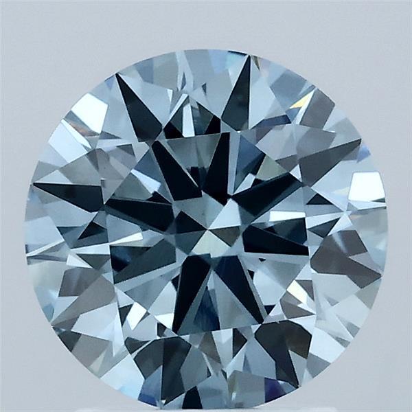 2.03ct Round FANCY VIVID BLUE VVS2 Lab Created Diamond