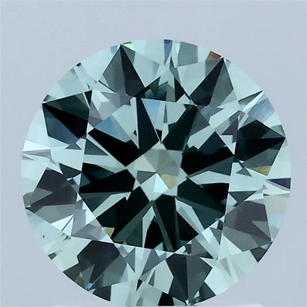 1.5ct Round FANCY VIVID GREEN VS1 Lab Created Diamond