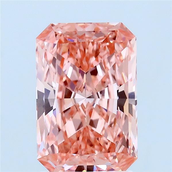 2ct Radiant FANCY VIVID PINK VVS2 Lab Created Diamond