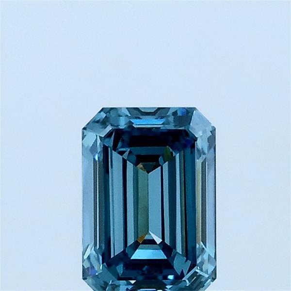 0.57ct Emerald FANCY VIVID BLUE VVS1 Lab Created Diamond