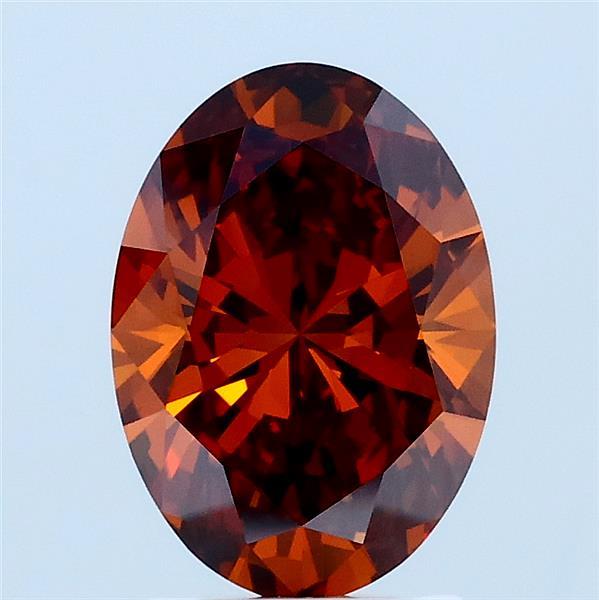 1.58ct Oval FANCY DEEP ORANGE VVS2 Lab Created Diamond