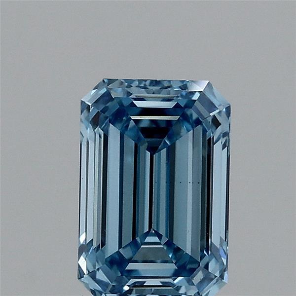 0.97ct Emerald FANCY VIVID BLUE VS1 Lab Created Diamond