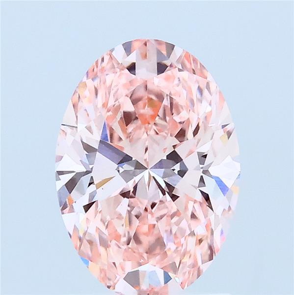 1.53ct Oval FANCY VIVID PINK VVS2 Lab Created Diamond