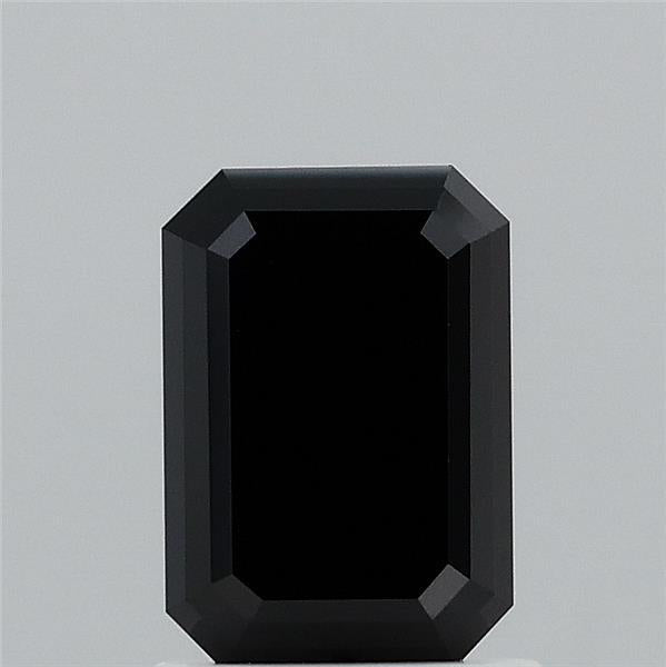 1.53ct Emerald FANCY BLACK Lab Created Diamond