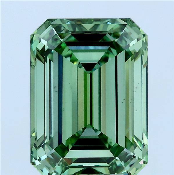 5.02ct Emerald FANCY VIVID GREEN VS2 Lab Created Diamond