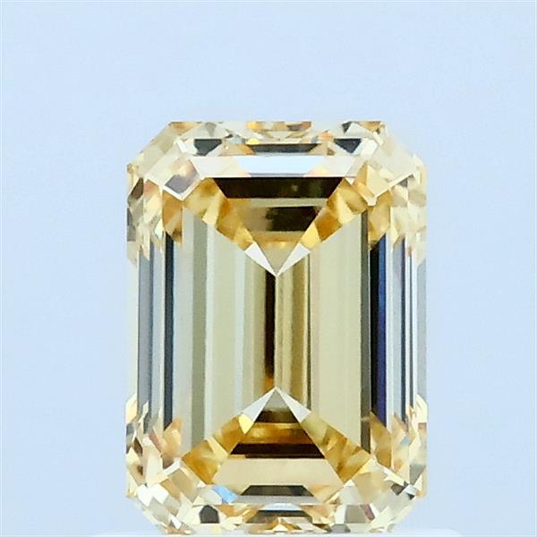 1.01ct Emerald FANCY YELLOW VVS2 Lab Created Diamond