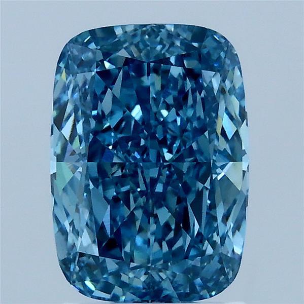 2.13ct Cushion FANCY VIVID BLUE VVS2 Lab Created Diamond