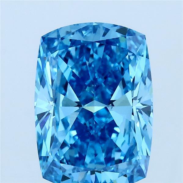 2.01ct Cushion FANCY VIVID BLUE VVS2 Lab Created Diamond