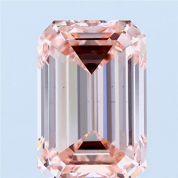 3.03ct Emerald FANCY INTENSE PINK VS1 Lab Created Diamond
