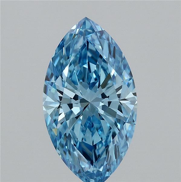 2.29ct Marquise FANCY VIVID BLUE VVS2 Lab Created Diamond