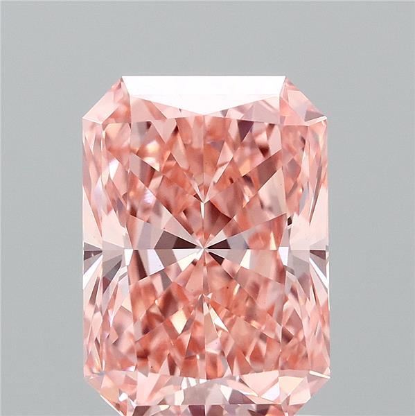 1.91ct Radiant FANCY VIVID PINK VVS2 Lab Created Diamond