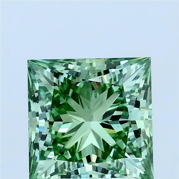 2ct Princess FANCY VIVID GREEN VS1 Lab Created Diamond