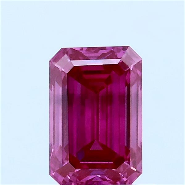 0.83ct Emerald FANCY VIVID PINK VS2 Lab Created Diamond