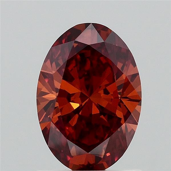 1.1ct Oval FANCY INTENSE BROWNISH ORANGE VVS2 Lab Created Diamond