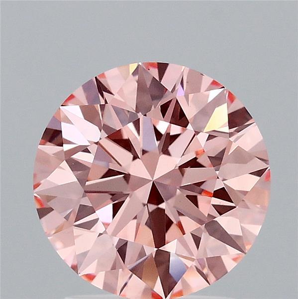 2.05ct Round FANCY VIVID PINK VS1 Lab Created Diamond