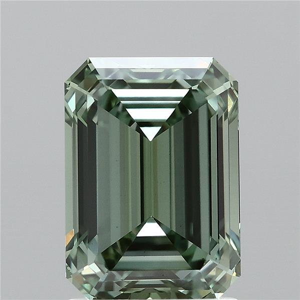 2.05ct Emerald FANCY VIVID GREEN VS1 Lab Created Diamond