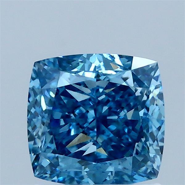 1.56ct Cushion FANCY VIVID BLUE VVS2 Lab Created Diamond