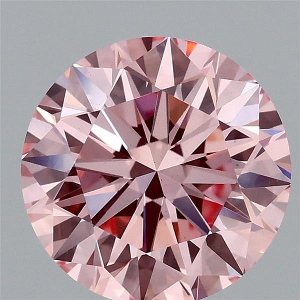 2.19ct Round FANCY VIVID PINK VS1 Lab Created Diamond
