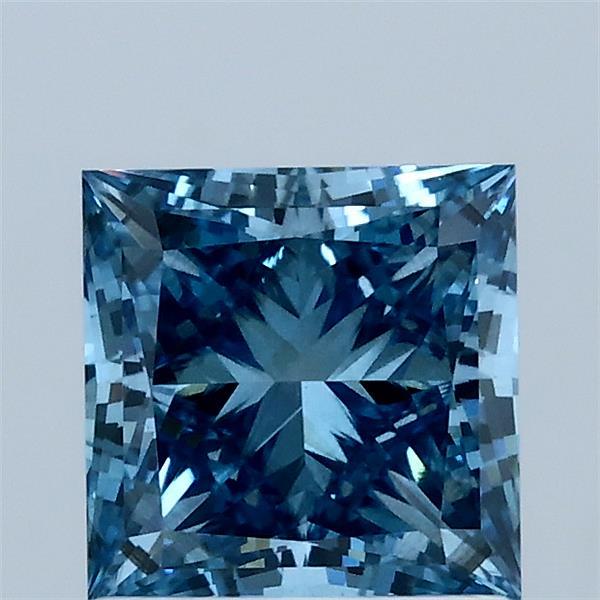 1.5ct Princess FANCY VIVID BLUE VS2 Lab Created Diamond