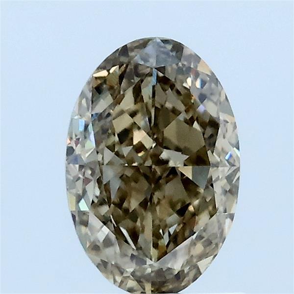 1.03ct Oval FANCY GREY YELLOW VVS1 Lab Created Diamond
