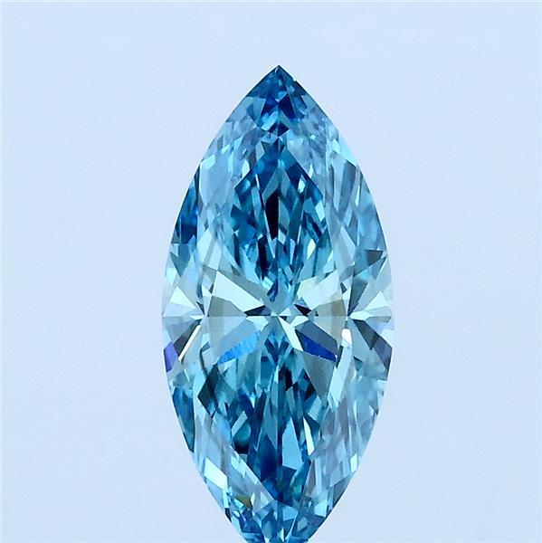 1.02ct Marquise FANCY VIVID BLUE VS2 Lab Created Diamond