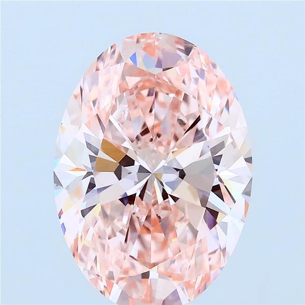 3.01ct Oval FANCY VIVID PINK VS1 Lab Created Diamond