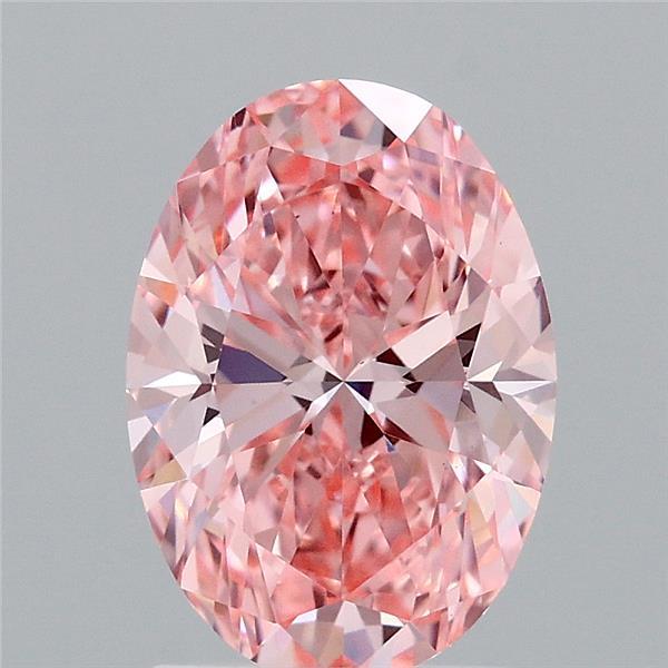2ct Oval FANCY VIVID PINK VS1 Lab Created Diamond