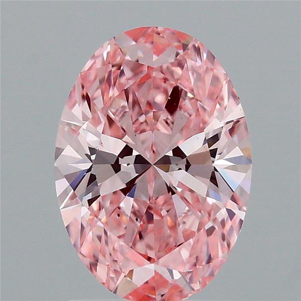 1.63ct Oval FANCY VIVID PINK VS2 Lab Created Diamond