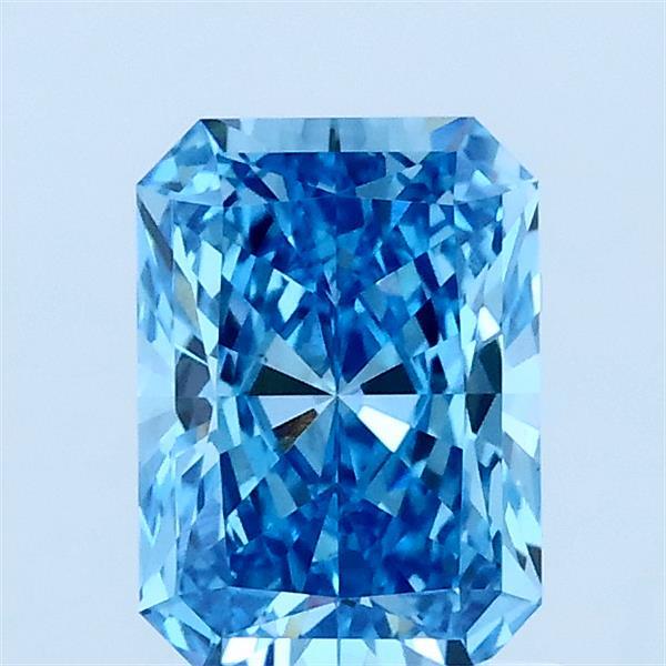1.08ct Radiant FANCY VIVID BLUE VVS2 Lab Created Diamond